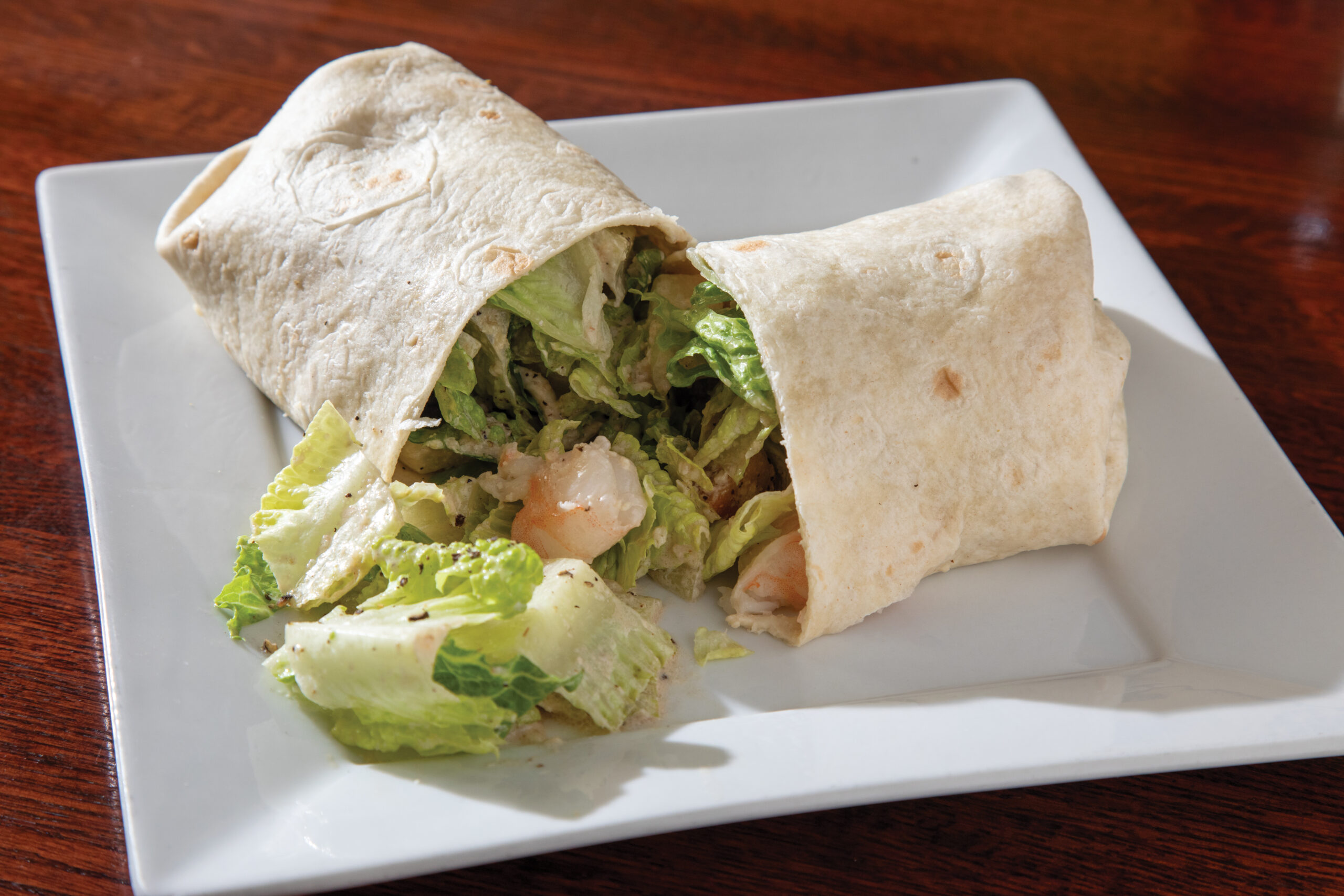 Jasper’s Grilled Shrimp Caesar Salad Wrap