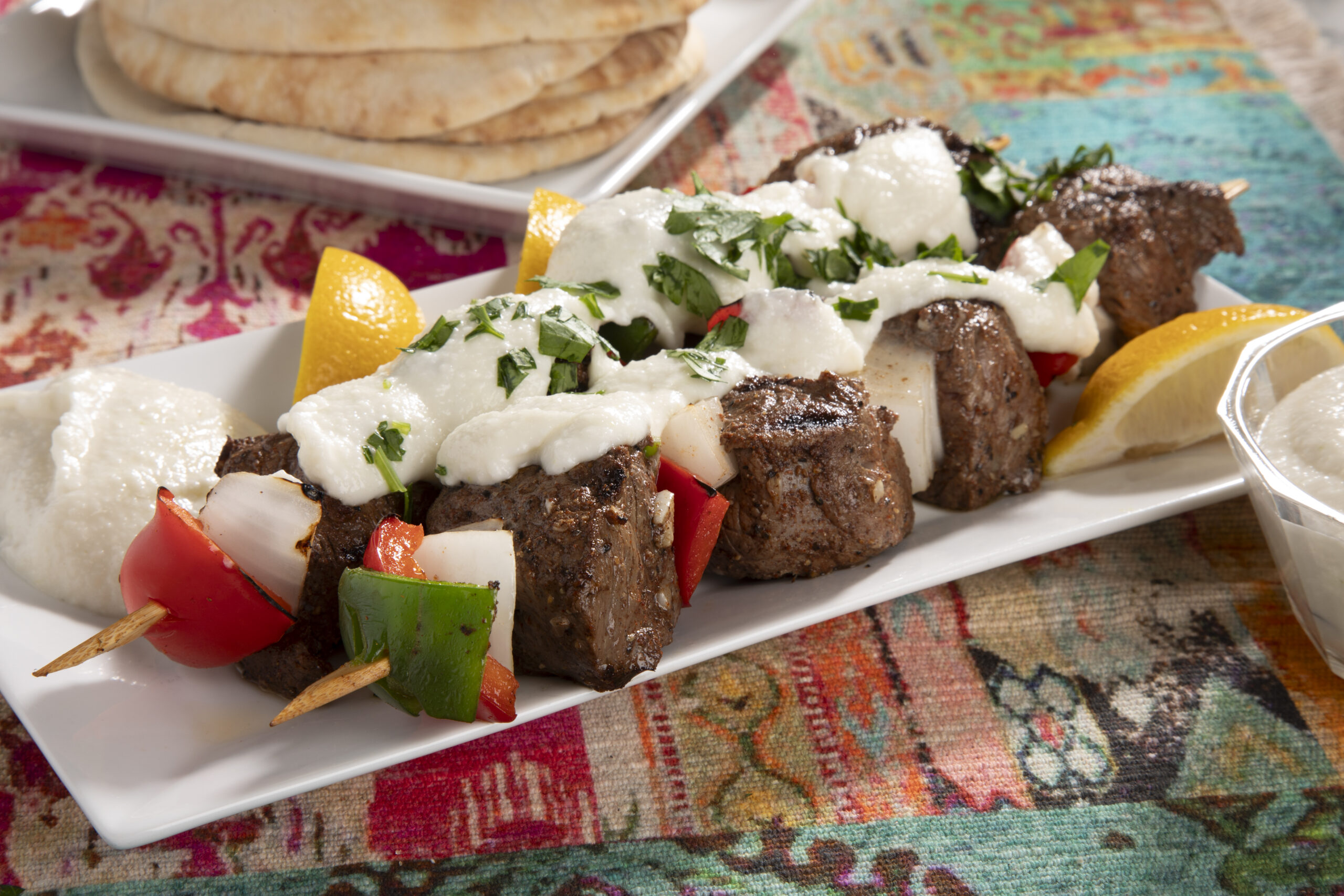 Jasper’s Beef Kebobs & Toum
