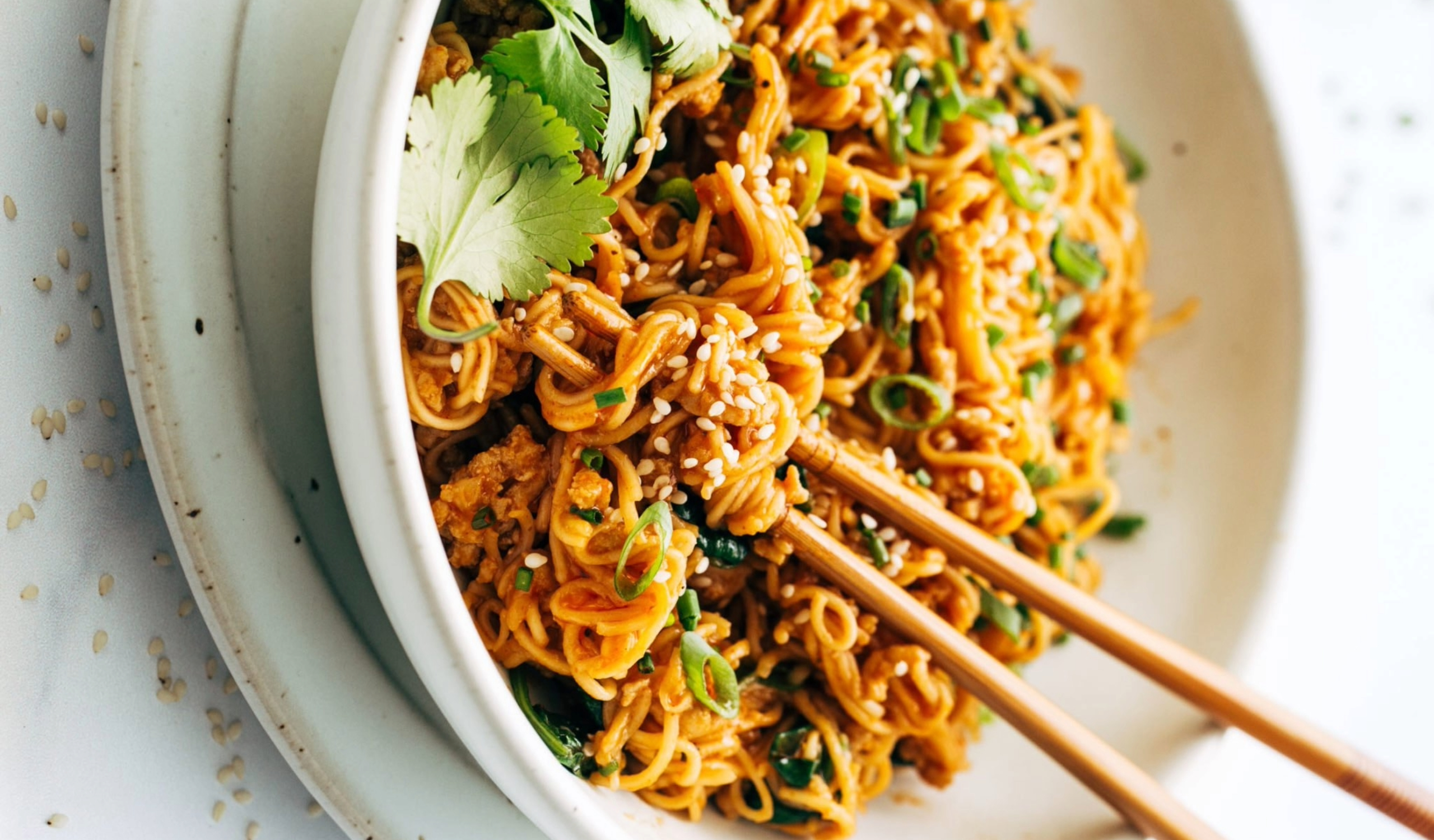 Saucy Gochujang Noodles with Chicken